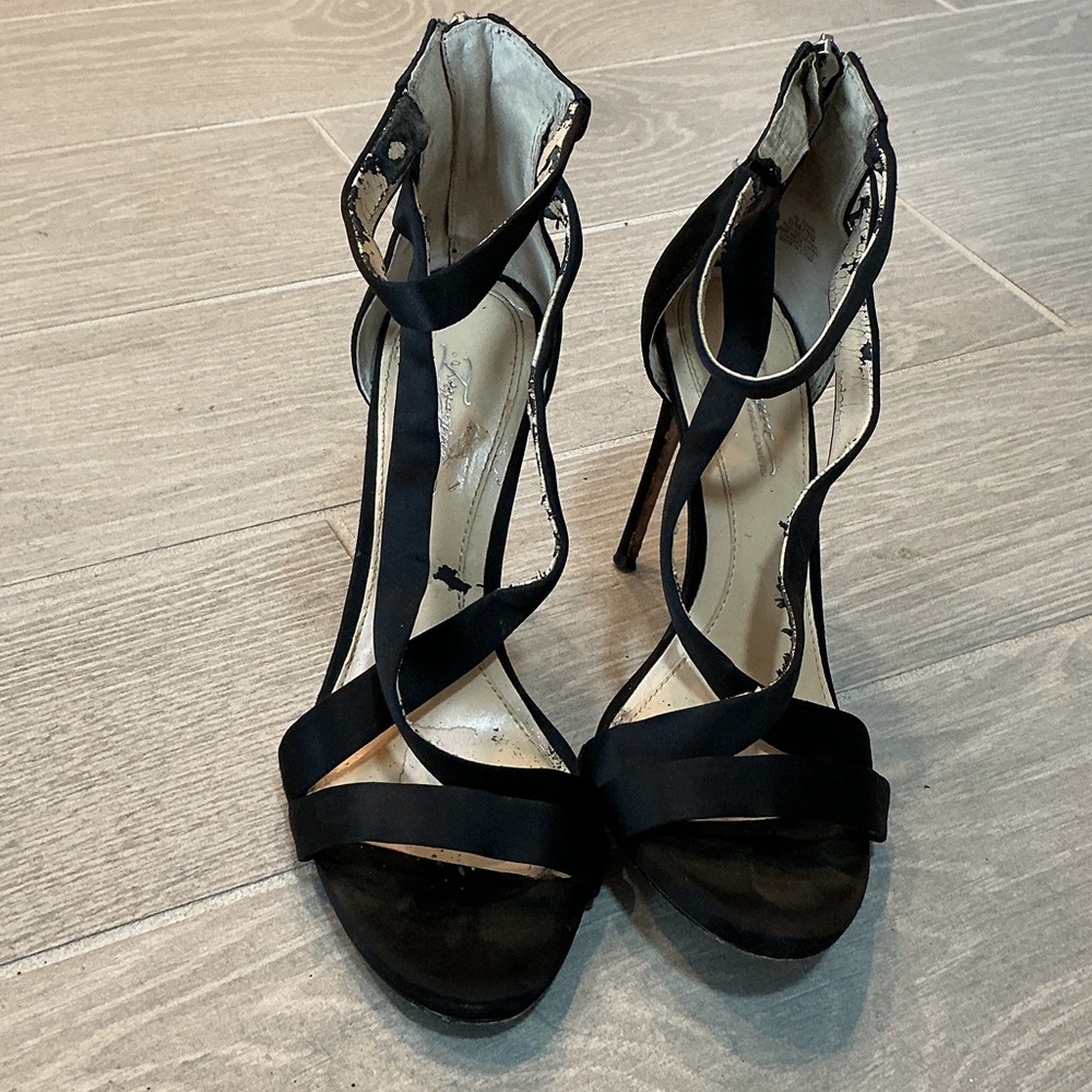 Vince Camuto Imagine Black Strappy High Heel Sandals - Women's Dress Heels Sz 8
